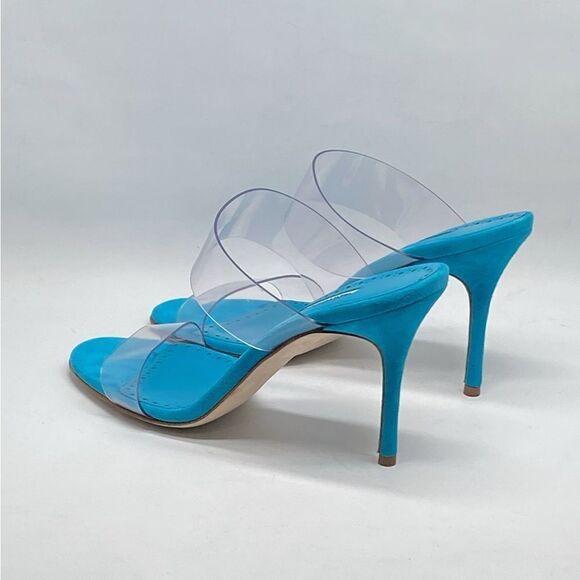 Manolo Blahnik Scolto 90MM PVC Mules size 38 - Picture 5 of 13